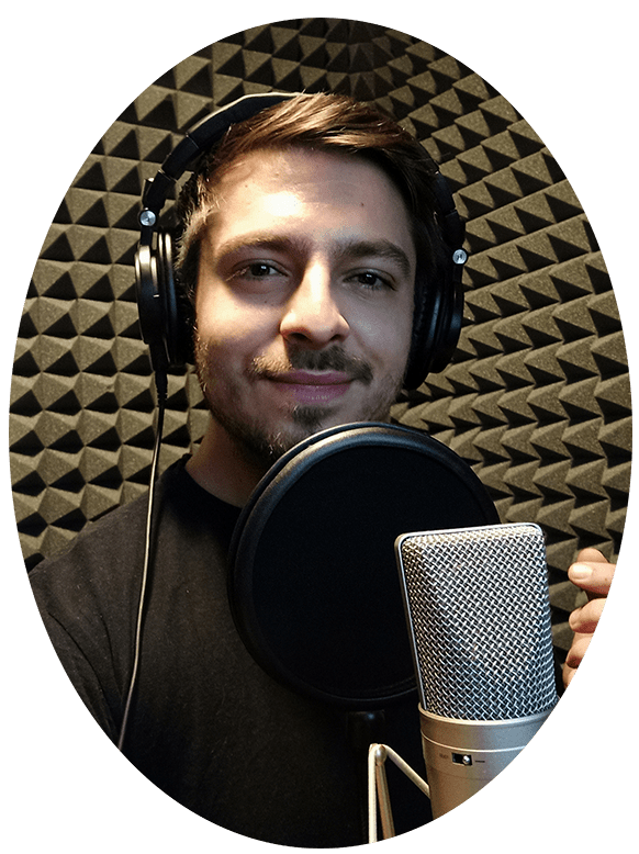 Headshot inside my studio booth professional slovenian voice over - slovenian voice over